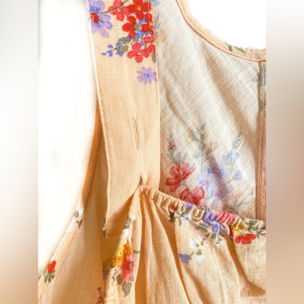 Women’s American Eagle Outfitters Peach Tank Top Size Large Floral - Picture 7 of 9